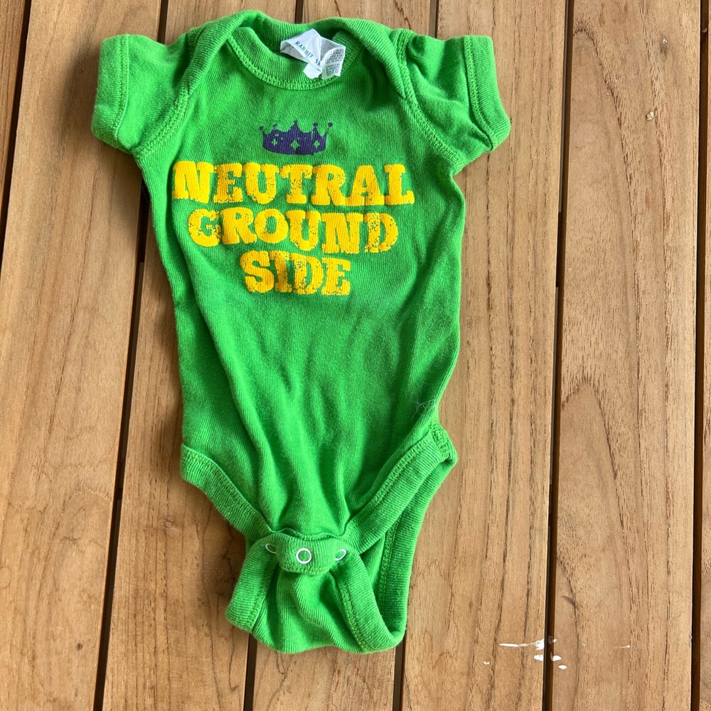 Mardi Gras onesie, newborn